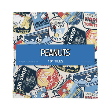 [NOR-T2PEANU] Peanuts Frosty Friends 10 Inch Tiles - 42 Pieces from Northcott
