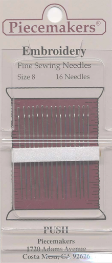 [CKR-12-E8] Piecemakers Needles Embroidery Sz 8 16 Count