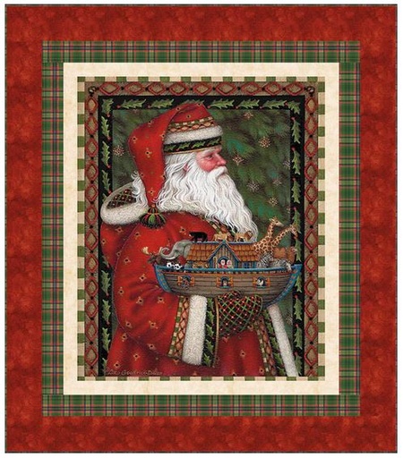 [PP-SantaArk] Santa & Ark Panel Quilt by Riley Blake