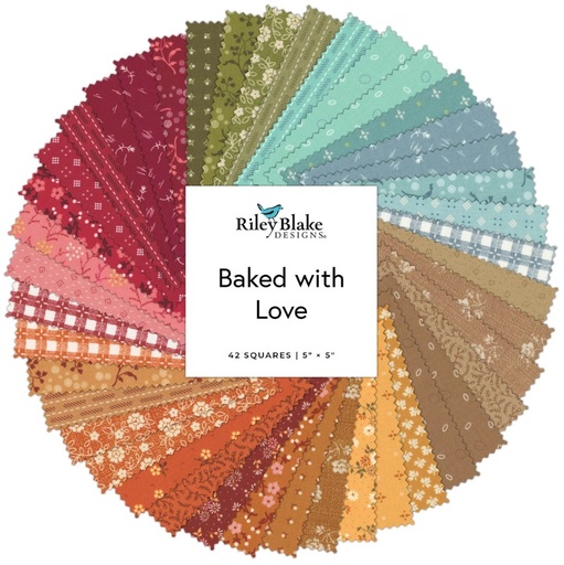 [RB-5-17780-42] Baked With Love 5 Inch Stacker - 42 Pieces by Lori Holt from Riley Blake Designs