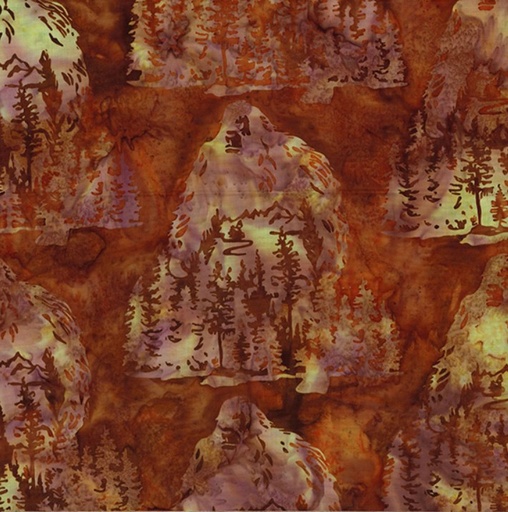 [HOF-X2642-573-PECAN] Big Foot Footprints on Pecan Bali Batik from Hoffman Fabrics