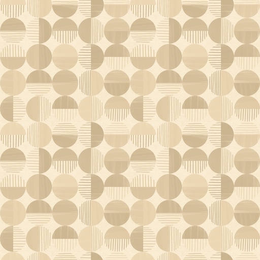 [LUM-W135-028-000] Paddle & Pine Circles Cream Tonal from White Owl Textiles