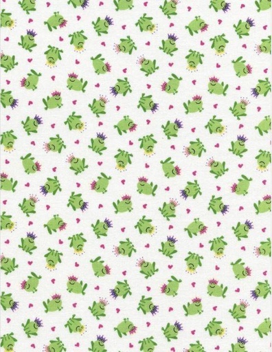 [TTR-C2474WHT] White Mini Frog Princes From Fairy Tale