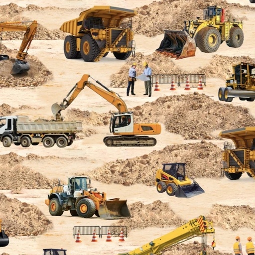 [KK-1136F] Construction Site from KK Fabrics