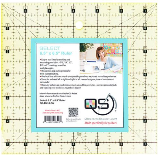 [QS-RUL6-5] Quilters Select Non-Slip Ruler 6.5 x 6.5 Inch