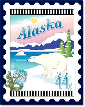 [ZEB-80046M] State Stamp: Alaska