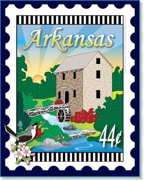 [ZEB-80047M] State Stamp: Arkansas