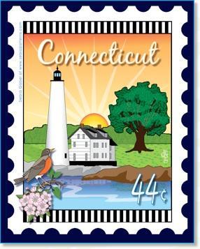 [ZEB-80048M] State Stamp: Connecticut