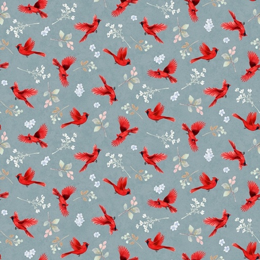 [STE-9280-78] Unexpected Red Butterflies and Florals Slate/Red by Rebecca Canale from Studio E Fabrics