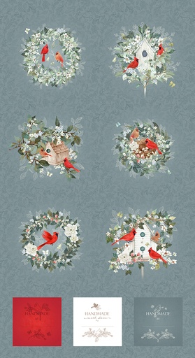 [STE-9286P-77] Unexpected Red Panel by Rebecca Canale from Studio E Fabrics