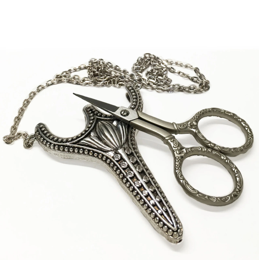 [SU-SUL39840] Heirloom Scissor Pendant with 3.5" Embroidery Scissors from Sullivans