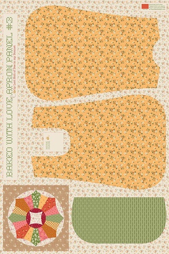 [RB-HD18124-PANEL] Baked With Love Apron Panel #3 by Lori Holt from Riley Blake Designs