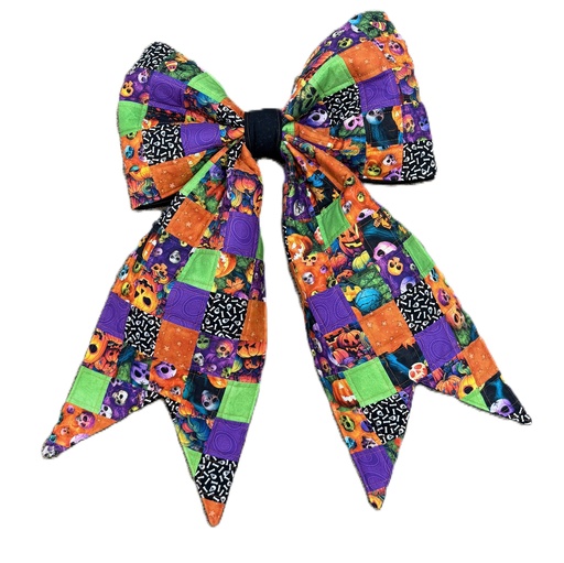 [PP-PQBBrHallo] Patchwork Quilted Bow Bright Halloween