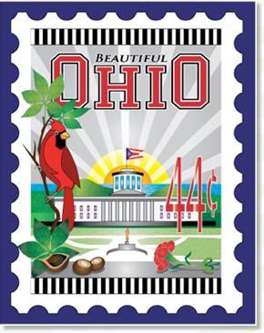 [ZEB-80030M] State Stamp: Ohio Mini Panel from Zebra Patterns