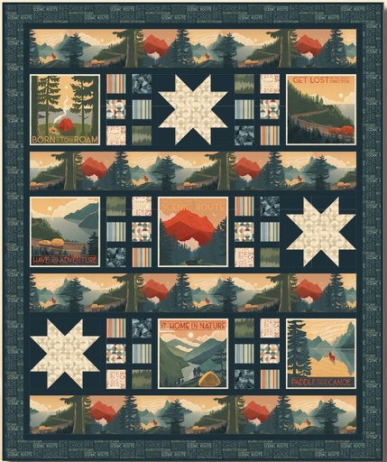 [PP-PaddleP] Paddle & Pine Quilt by White Owl