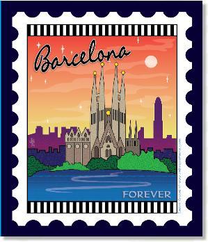 [ZEB-80085M] International City Stamp: Barcelona