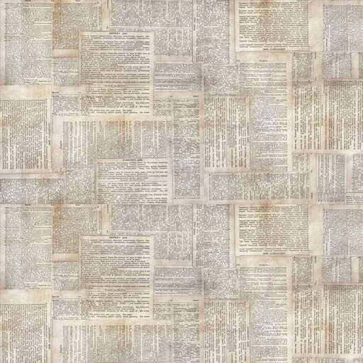 [FR-PWTH008.NEUTR] Dictionary Neutral by Tim Holtz from FreeSpirit Fabrics