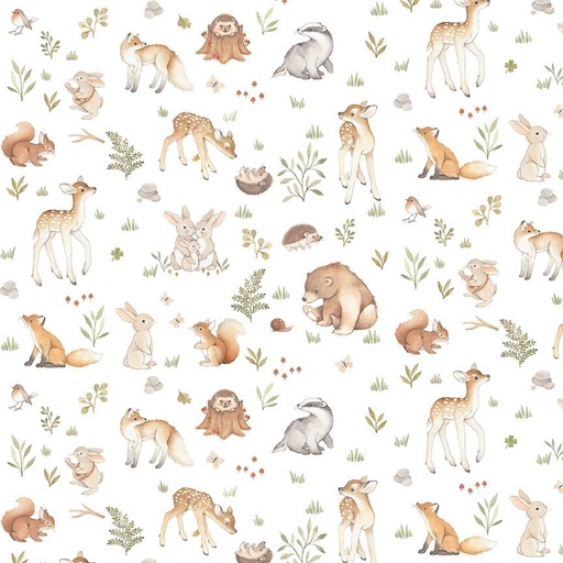 [DS-STELLA-DNS3667-WHITE] ABCs of Love Enchanted Woods White by Nina Stajner from Dear Stella