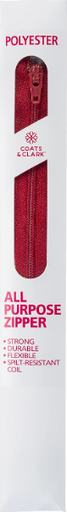 [COA-F72-14-2300] Coats & Clark 14" Polyester All-Purpose Zipper - Candy Apple