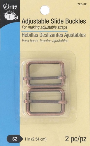 [DRI-S-726-32] Dritz 1" Adjustable Slide Buckle - Copper