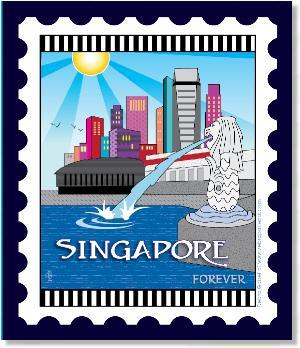 [ZEB-80116M] International City Stamp: Singapore