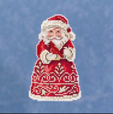 [WIC-JS201913] Santa With Cardinal By Jim Shore Cross Stitch & Bead Kid