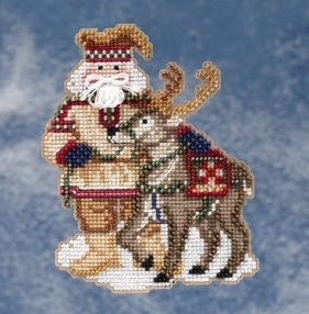 [WIC-MH209302] Lapland Santa Cross Stitch & Bead Kit