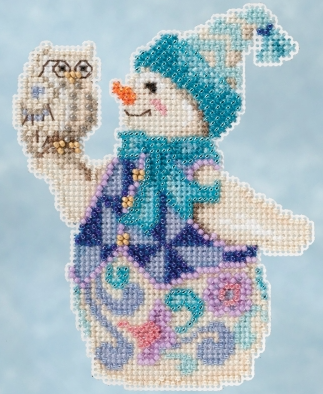 [WIC-JS205103] Snowy Owl Snowman by Jim Shore Cross Stitch & Bead Kit