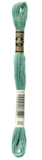 [DMC-117-502] DMC Embroidery Floss Color 502 Blue Green