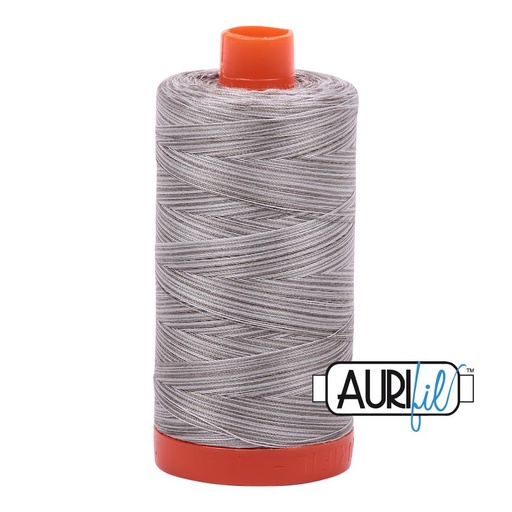 [MK-50-4670] Aurifil 50 Wt. Thread - Silver Fox Variegated 4670