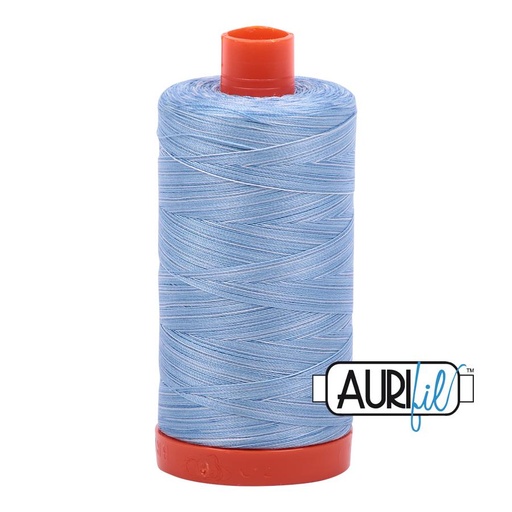 [MK-50-3770] Aurifil 50 Wt. Thread - Stone Washed Denim Variegated 3770