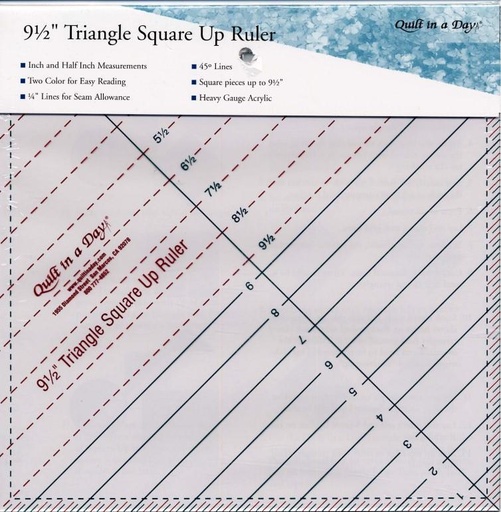 [QD-2023] Triangle Square Up Ruler 9 1/2 Inch From Quilt In A Day