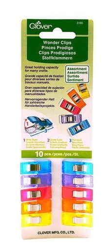[CLOV-3185] Wonder Clips, Assorted Colors 10 Ct., By Clover
