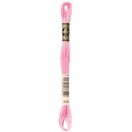 [DMC-117-604] DMC Embroidery Floss Light Cranberry 604