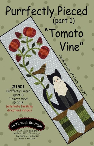 [ATN-1501] Purrfectly Pieced Pattern - Part 1: Tomato Vine By Bonnie Sullivan For All Through The Night