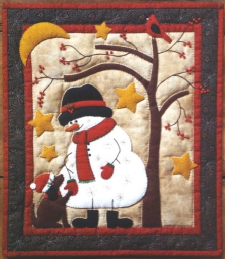 [RGRE-K0715] Frosty & Friend Wall Quilt Kit From Rachels Of Greenfield