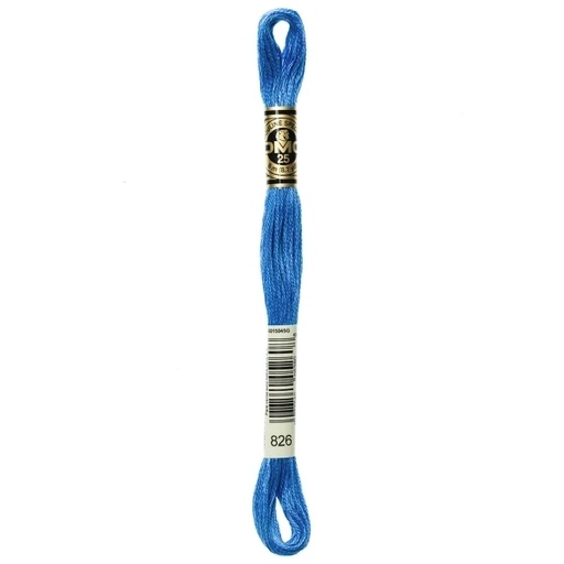 [DMC-117-826] DMC Embroidery Floss Medium Blue 826