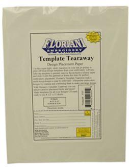 [FLOR-FTT] Floriani Template Tearaway Printable - Pressure Sensitive  Design Placement Paper