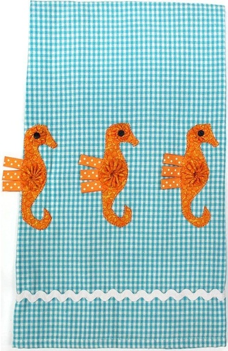 [PP-TT13SEHRK] Tropical Seahorses Tea Towel