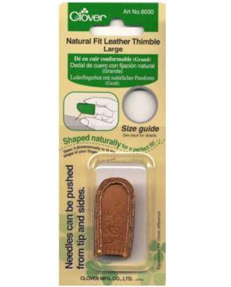 [CLOV-6030] Leather Thimble Large Natural Fit from Clover