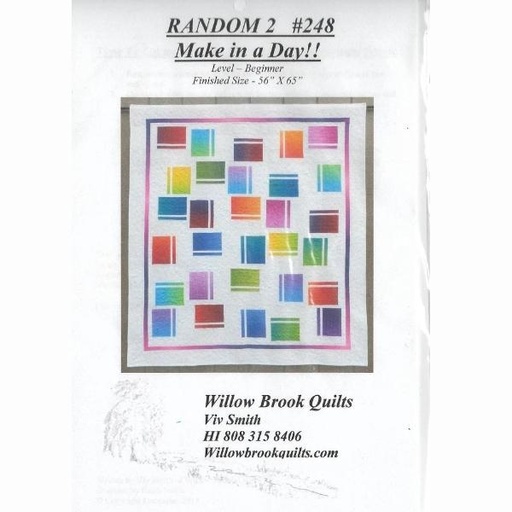 [WBQ-248] Random 2 Make In A Day! Pattern From Willow Brook Quilts