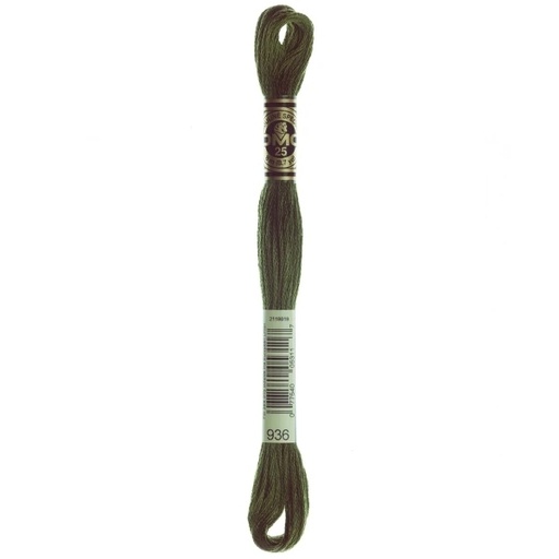 [DMC-117-936] DMC Embroidery Floss Very Dark Avocado Green 936