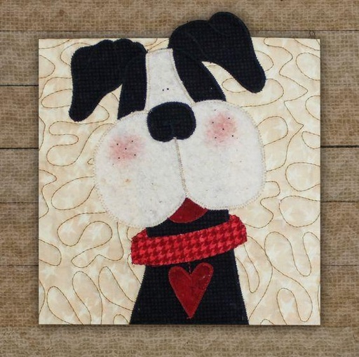 [PRE-BOST] Boston Terrier  Precut Prefused Applique Kit From The Whole Country Caboodle