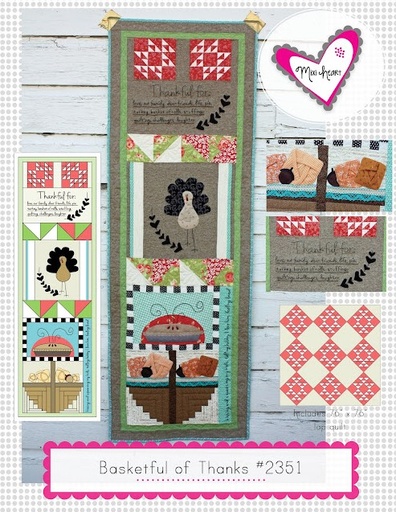 [MH-2351] Basketful of Thanks Wall Hanging Pattern by Mixi Heart