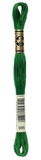 [DMC-117-986] DMC Embroidery Floss Color 986 Very Dark Forest Green