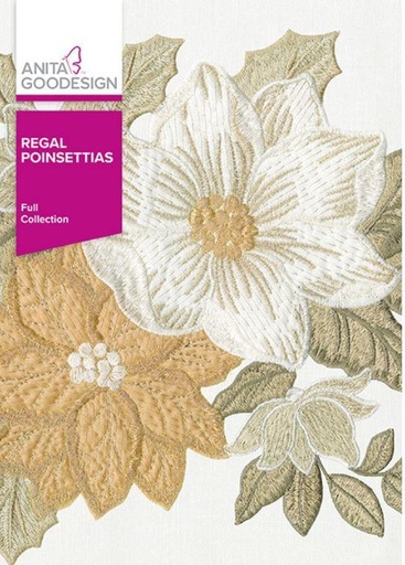 [AG-333AGHD] Anita Goodesign Regal Poinsettias Embroidery Pattern