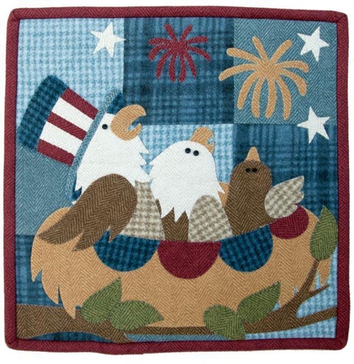 [TWB-BL07] Little Quilts Squared Calendar Series: July - Star Spangled Pattern by The Wooden Bear