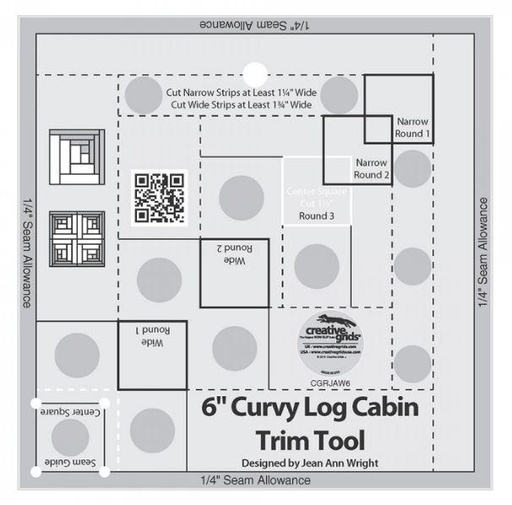 [CGR-JAW6] 6 Inch Curvy Log Cabin Trim Tool From Creative Grids