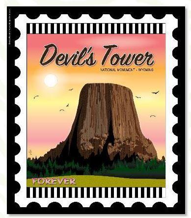 [ZEB-DTOWER] National Parks Stamp: Devil'S Tower