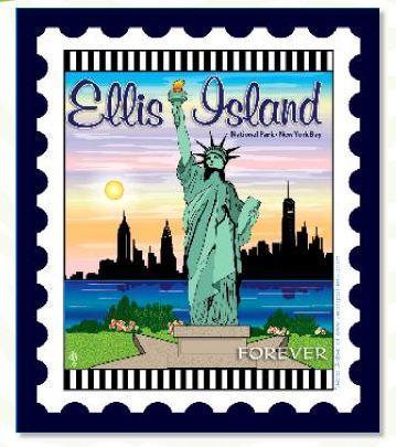 [ZEB-ELLIS] National Parks Stamp: Ellis Island